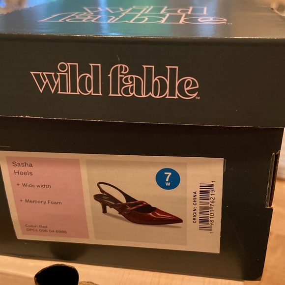 Wild Fable - Women's Wide Width Sasha Buckle Slingback Kitten new - Picture 7 of 7